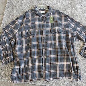 Men's Big and Tall 6XL Shacket by Mutual Weave NWT